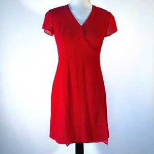 Ann Taylor Vintage Red Silk Wrap Dress